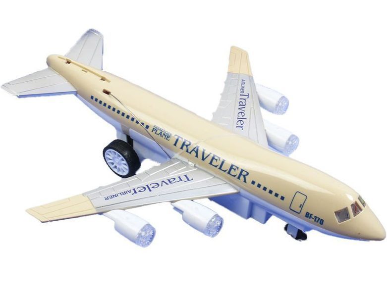 Самолет на радиоуправлении с подсветкой Plane model Золотой 44239 фото