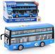 Детская инерционная игрушка Автобус с подсветкой и звуковыми эффектами City Service Синий 44140 фото 8