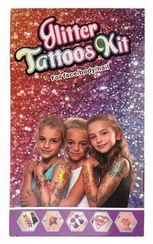 Дитячий набір для татуювань Глітерні Glitter tattoo kit 24 кольори 35863 фото