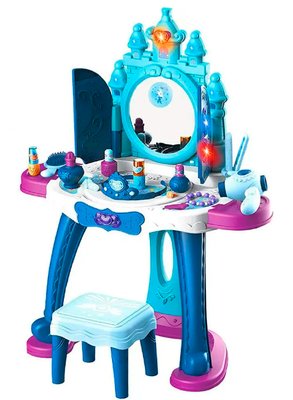 Іграшкове трюмо Make up desk Блакитний з білим 25084 фото