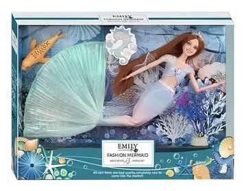 Лялька Емілі Emily Fashion Mermaid Русалонька з фігуркою морського мешканця 30 см Вид 3 31542 фото