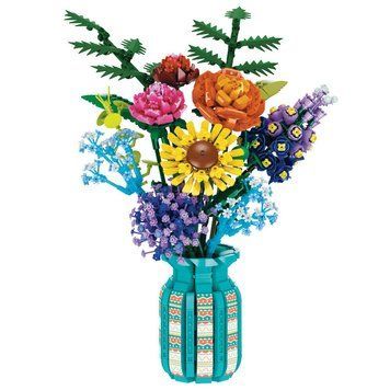 Конструктор Квіти Букет у вазі Flowers Series 1853 деталі 36928 фото