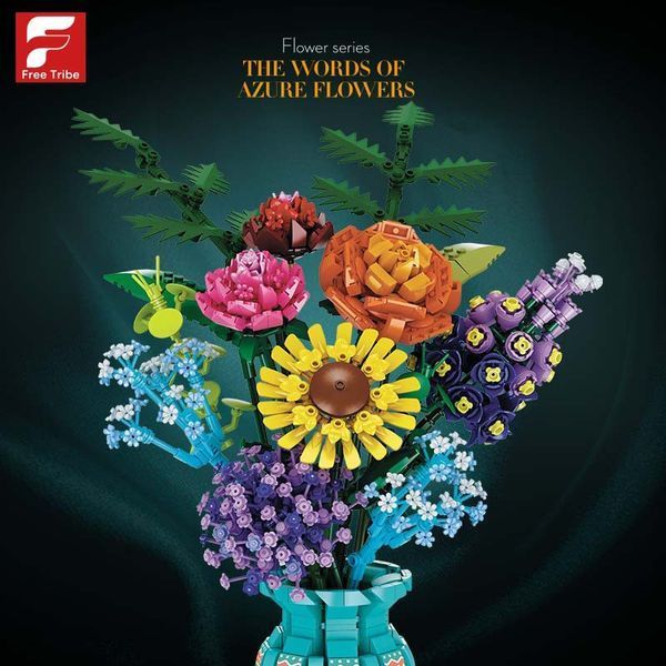 Конструктор Цветы Букет в вазе Flowers Series 1853 детали 36928 фото