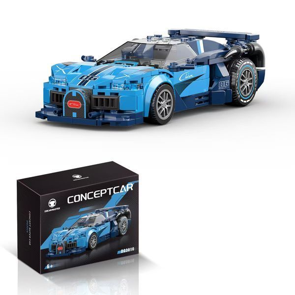 Конструктор машина Спорткар Bugatti Бугатті Concept Super Car 335 деталей Синій 42123 фото