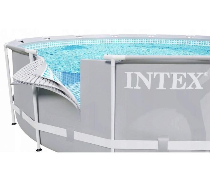 Каркасний басейн Інтекс Intex круглий з насосом-фільтром 6500 л 305 х 99 см Сірий 35018 фото