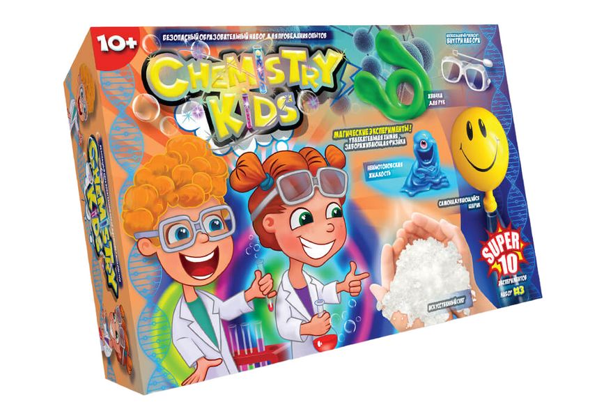 Набор для проведения опытов "CHEMISTRY KIDS" Danko Toys Оранжевый 23883 фото