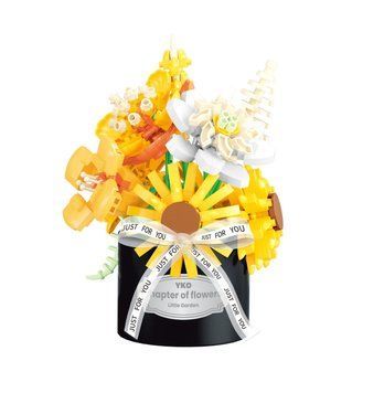 Дитячий конструктор квітів Flowers for my love Квітковий подарунок Жовтий 39927 фото