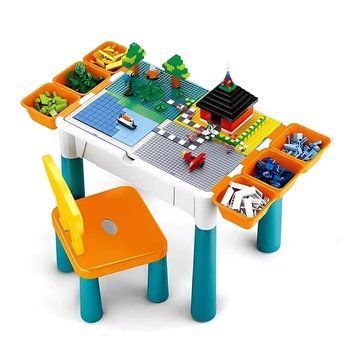 Детский игровой столик с конструктором и стулом Table Sluban 166 деталей 43437 фото