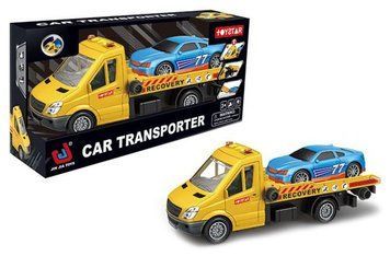 Детская инерционная машина Эвакуатор на батарейках Car Transporter Желтый 39364 фото