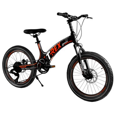 Гірський дитячий велосипед 7-12 років 20 дюймів Corso T-REX Чорний з помаранчевим 21816 фото