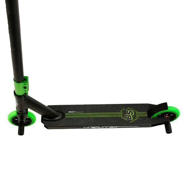 Трюковий самокат Best Scooter LR-30360 LineRunner чорний з зеленим 22879 фото