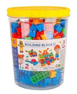 Блоковий конструктор для дітей у відрі 330 елементів 31394 фото
