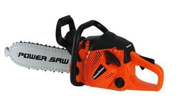 Детская игрушечная бензопила на батарейках Power Saw Оранжевый 32984 фото