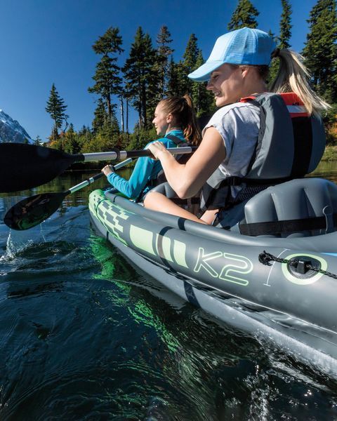 Надувная Лодка Байдарка с веслами Интекс Intex Challenger K4, 351 х 76 х 38 см Двухместная 28505 фото