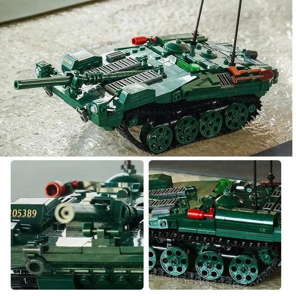 Конструктор військовий Бойовий танк STRV 103 Sluban Model Bricks 692 деталі 31932 фото