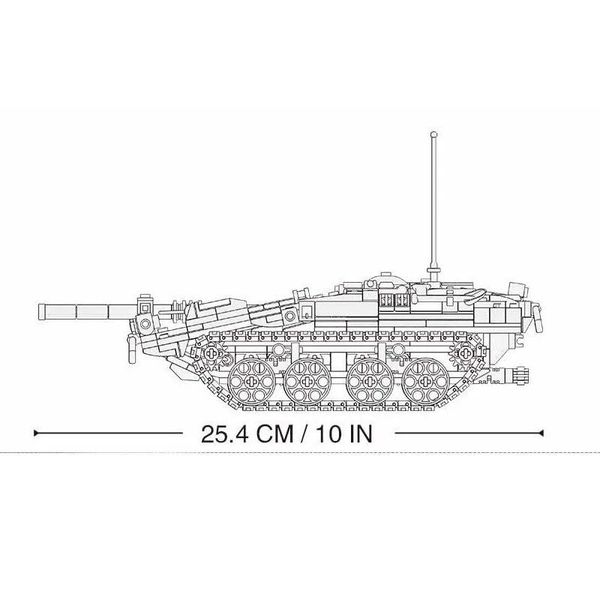 Конструктор військовий Бойовий танк STRV 103 Sluban Model Bricks 692 деталі 31932 фото