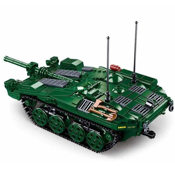 Конструктор військовий Бойовий танк STRV 103 Sluban Model Bricks 692 деталі 31932 фото