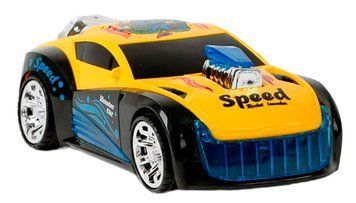 Дитяча машинка Racing Жовта з синім 24025 фото