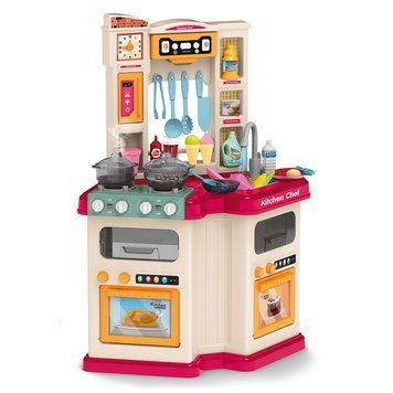 Дитяча кухня для дівчаток Kitchen Chef з водою витяжкою і парою 67 аксесуарів 78 см 10340 фото