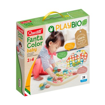 Набір серії "Play Bio" — Для занять мозаїкою Fantacolor Baby (великі фішки (21 шт.) + доска) 27893 фото