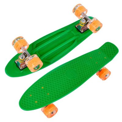 Пенні борд скейт з колесами, що світяться Best Board Зелений 10236 фото