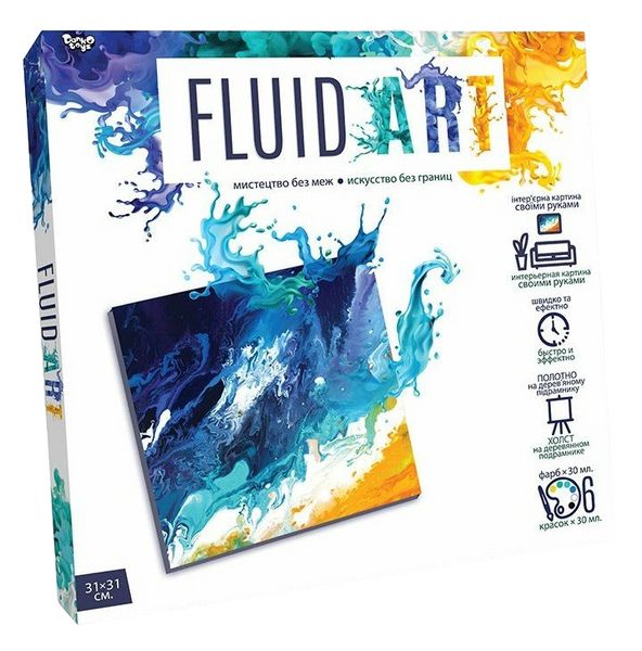 Набір для малювання картини "Fluid ART" Danko Toys Вид 2 25005 фото