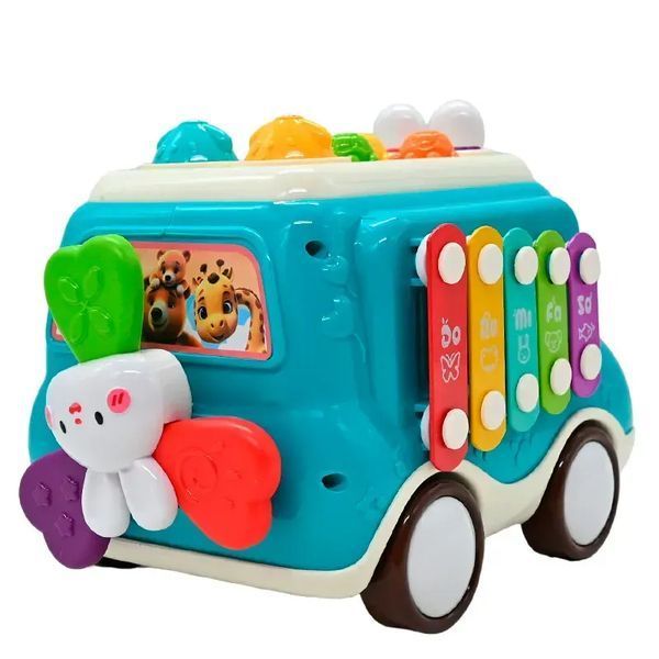 Розвиваюча інтерактивна іграшка Багатофункціональний Автобус WToys Українське озвучування 41269 фото