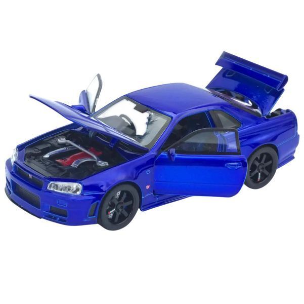 Металева машинка інерційна з ефектами Nissan Skyline GT-R Авто Експерт Синий 43590 фото