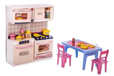 Ігровий набір Іграшкова Кухня для ляльок зі столиком і аксесуарами 30648 фото