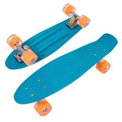 Пенні борд скейт з колесами, що світяться Best Board Блакитний 10237 фото