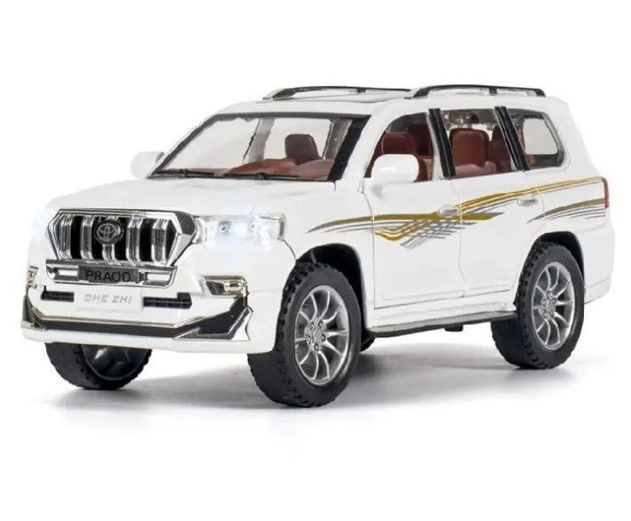 Машинка металева дитяча Toyota Prado Auto Expert Premiumum Білий 29605 фото