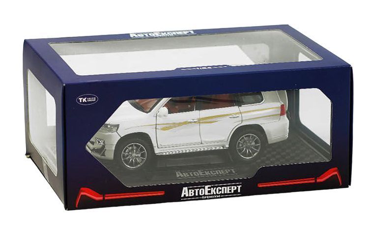 Машинка металева дитяча Toyota Prado Auto Expert Premiumum Білий 29605 фото