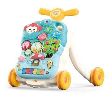 Каталка ходунки для детей 2 в 1 Игровой центр Столик Sobebear Бирюзовый 32123 фото
