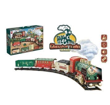 Игрушечная железная дорога на аккумуляторе с паром Classical Train 28 элементов 36560 фото
