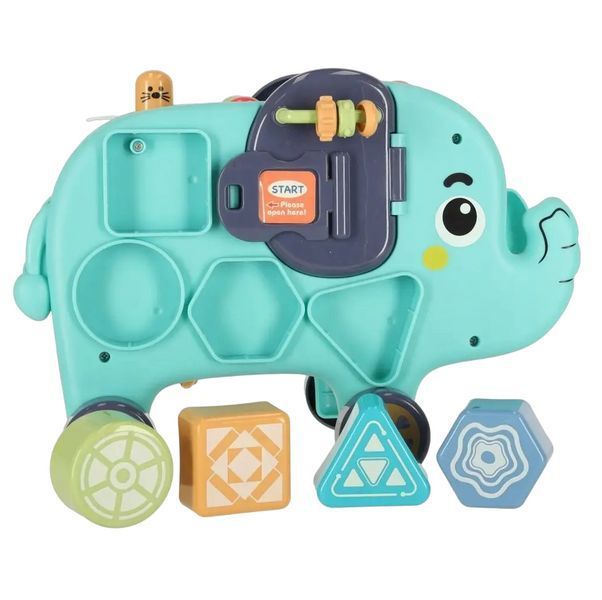 Многофункциональная игрушка Каталка Пальчиковый лабиринт Стучалка Whac-a-mole Слоник 36510 фото