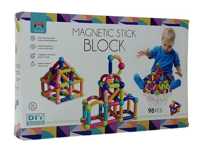 Дитячий магнітний конструктор Magnetic Stick Block 98 деталей 36108 фото