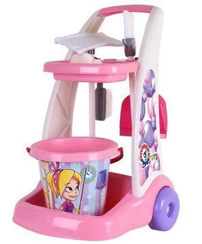 Дитячий ігровий набір для прибирання з візком Technok Toys Рожевий 37221 фото