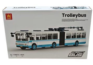 Конструктор машинка Троллейбус Wange Trolleybus 518 деталей 43944 фото
