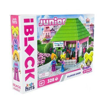 Дитячий конструктор IBLOCK JUNIOR Kids hits Flower Shop Магазин квітів із фігурками 328 деталі 40772 фото