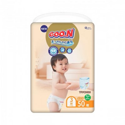 Трусики підгузки Goo.N Premium Soft для дітей (M, 7-12 кг, 50 шт) 24284 фото