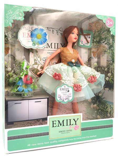 Лялька Емілі Emly Fashion Classics шатенка в платті з високою деталізацією 30см Вид 11 3-2510 фото