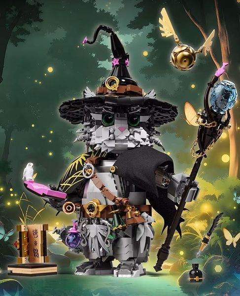 Конструктор Кот волшебник с подвижными элементами Wizard Cat 1458 деталей 44196 фото