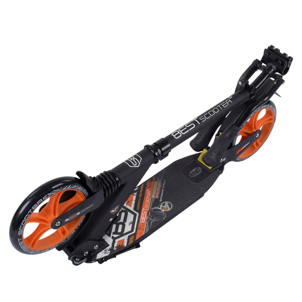 Самокат двухколесный для взрослых и подростка Best Scooter до 100кг Черный 22622 фото
