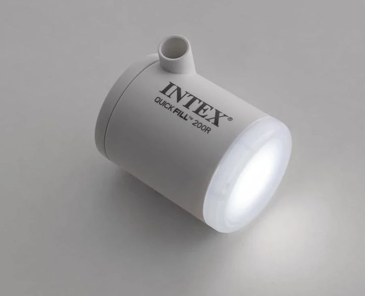 Электрический насос Intex Интекс Quick-Fill аккумуляторный Встроенный LED-фонарик Белый 43292 фото