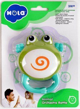 Детская погремушка Лягушонок Animal orchestra Rattle Hola Toys 30942 фото