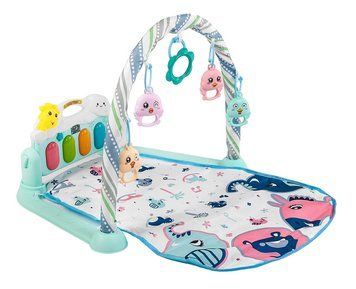 Детский музыкальный развивающий коврик с дугой Baby Toys Бежевый 30735 фото