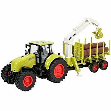 Детская игрушка Трактор с прицепом на батарейках Инерционный Farm Tractors Зеленый 43644 фото