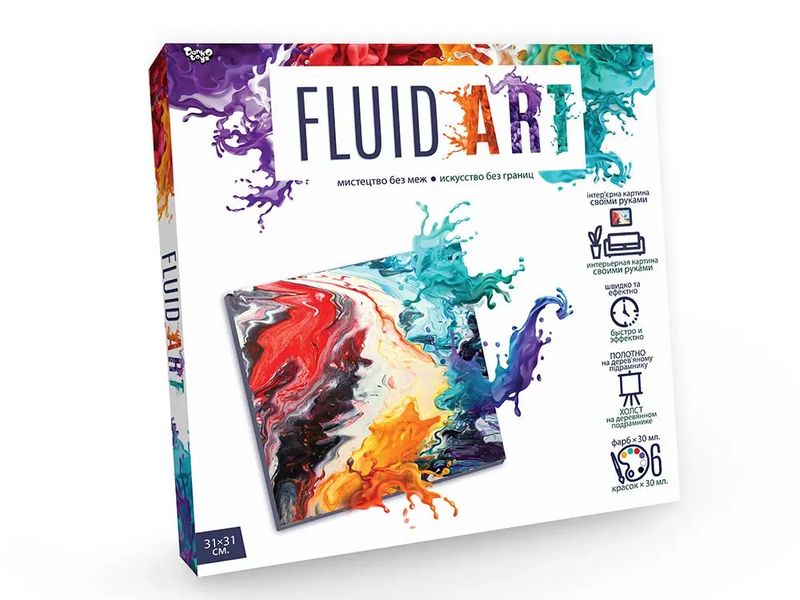 Набор для рисования картины "Fluid ART" Danko Toys Вид 4 25465 фото