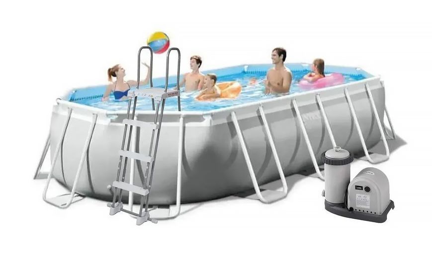 Каркасный бассейн Интекс Intex Prism Frame Oval 503 x 274 x 122 см, объем 13 365 л Овальный 28511 фото