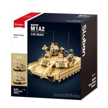 Военный конструктор танк с фигурками и подвижными деталями&nbsp;M1A2 Abrams Sluban ModelBricks 988 деталей 43495 фото
